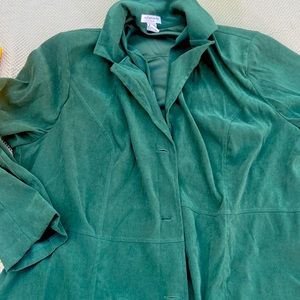 Green polyester jacket
